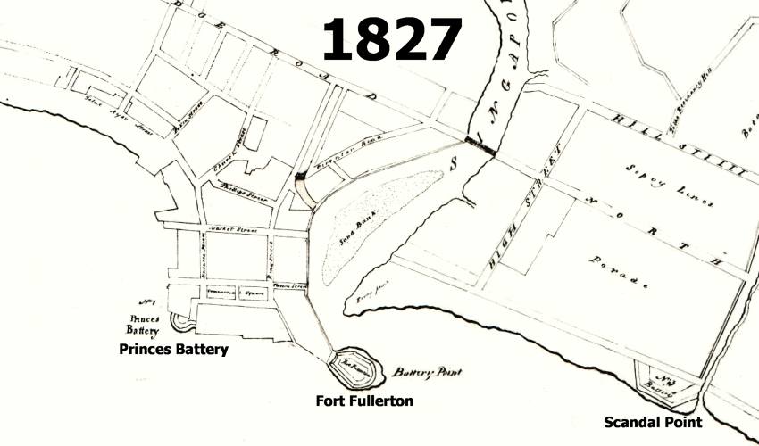 Fort Siloso Batteries & Defences, the early Gun Batteries