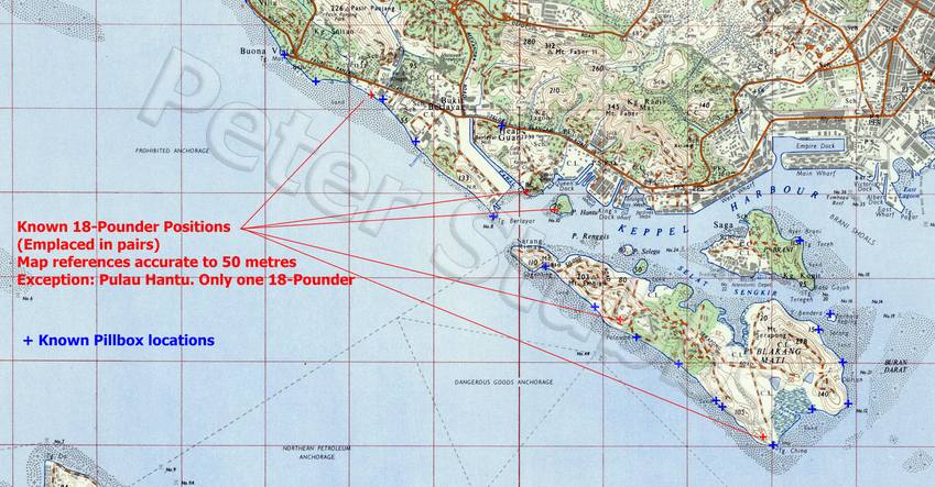 Guns and pillboxes map