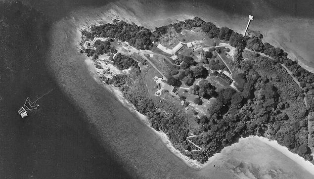 Aerial photo of Fort Siloso